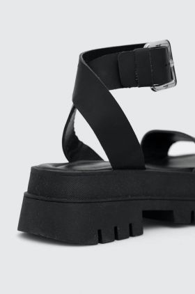 Charles Footwear sandale de piele Jinny femei, culoarea negru, cu platforma, Jinny.Sandal