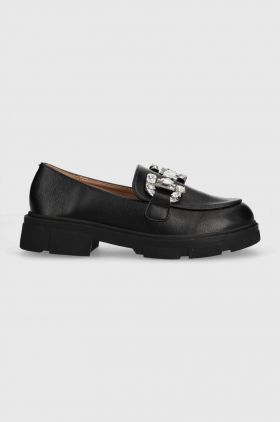 Answear Lab mocasini femei, culoarea negru, cu platforma