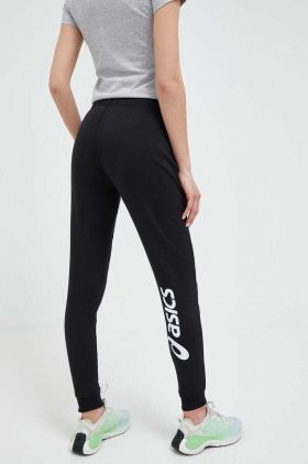 Asics pantaloni de trening culoarea negru, cu imprimeu