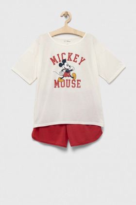 GAP pijama copii x Disney culoarea roz, cu imprimeu