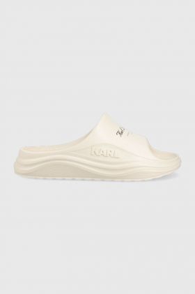 Karl Lagerfeld papuci SKOONA femei, culoarea bej, KL85007