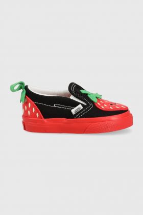 Vans tenisi copii Slip On V Berry DRDBL culoarea negru