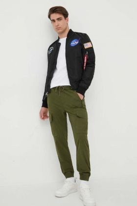 Alpha Industries geacă bomber cu două fețe bărbați, culoarea negru, de tranziție 186101.03-Black