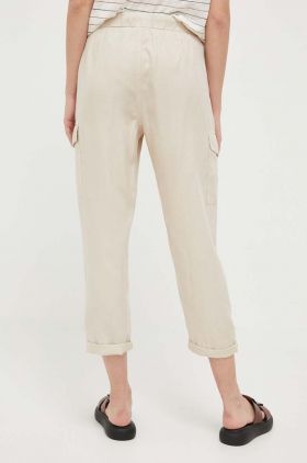 Pepe Jeans pantaloni JYNX femei, culoarea bej, fason cargo, medium waist