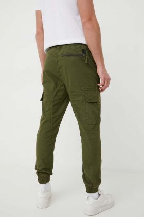 Alpha Industries pantaloni de bumbac Ripstop Jogger culoarea verde 116201.142-DarkOlive