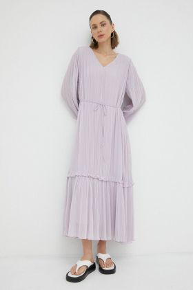 Bruuns Bazaar rochie culoarea violet, maxi, drept