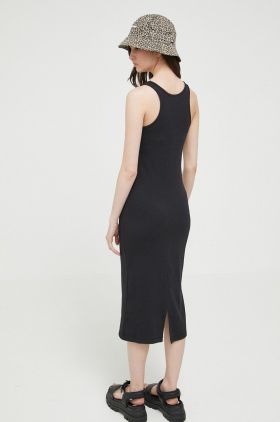 Champion rochie culoarea negru, midi, mulata