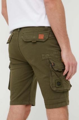 Alpha Industries pantaloni scurți bărbați, culoarea verde 186209.142-DarkOlive