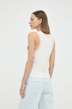 Levi's top din bumbac culoarea alb