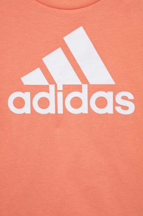 adidas tricou de bumbac pentru copii G BL culoarea portocaliu