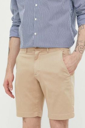 Abercrombie & Fitch pantaloni scurti barbati, culoarea bej