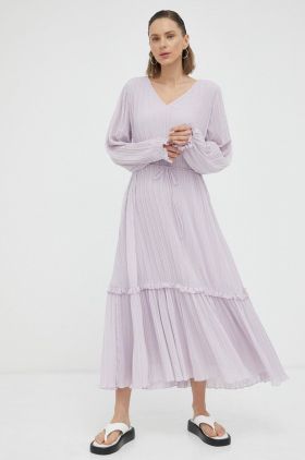 Bruuns Bazaar rochie culoarea violet, maxi, drept