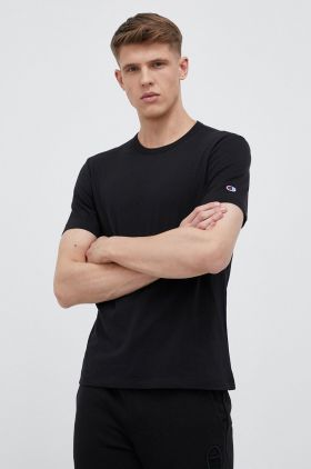 Champion tricou din bumbac culoarea negru, neted