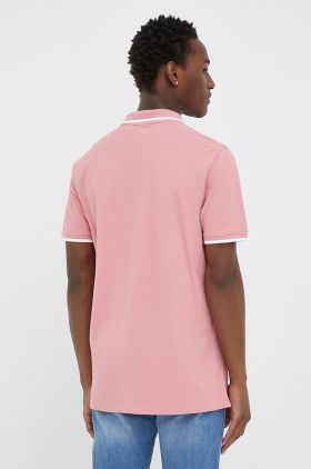 Levi's tricou polo barbati, culoarea roz, cu imprimeu