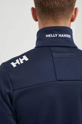 Helly Hansen hanorac Crew Fleece culoarea albastru marin, neted