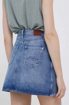 Pepe Jeans fusta jeans Rachel mini, drept