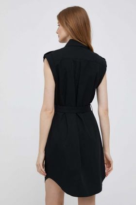 Dkny rochie culoarea negru, mini, drept