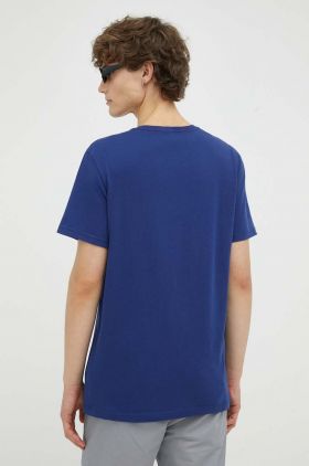 G-Star Raw tricou din bumbac culoarea albastru marin, cu imprimeu