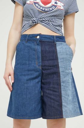 Love Moschino pantaloni scurti jeans femei, modelator, high waist