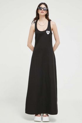 Love Moschino rochie din amestec de in culoarea negru, maxi, mulata