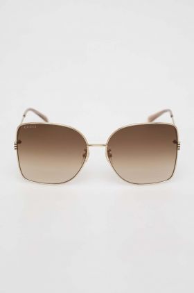 Gucci ochelari de soare femei, culoarea auriu