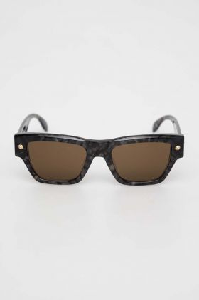 Alexander McQueen ochelari de soare barbati, culoarea maro