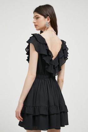 Abercrombie & Fitch rochie culoarea negru, mini, evazati