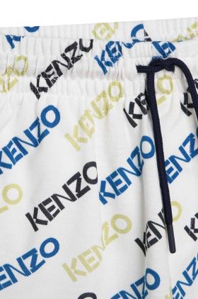 Kenzo Kids pantaloni scurți din bumbac pentru copii culoarea alb