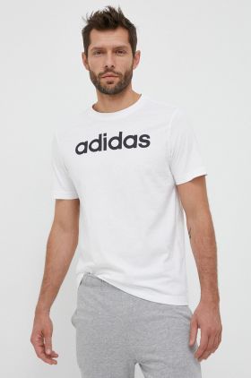 adidas tricou din bumbac culoarea alb, cu imprimeu IC9276