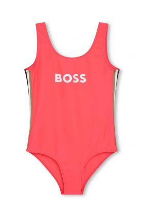 BOSS costum de baie dintr-o bucată pentru copii culoarea rosu