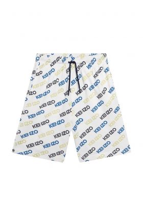 Kenzo Kids pantaloni scurți din bumbac pentru copii culoarea alb