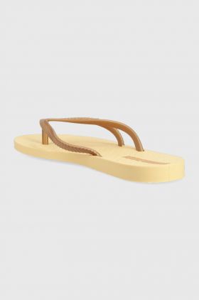Ipanema slapi BOSSA FEM femei, culoarea galben, cu toc plat, 82067-AH526