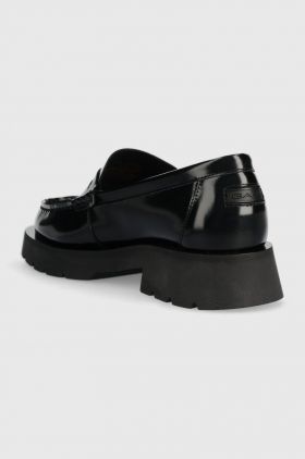 Gant mocasini de piele Bercelly femei, culoarea negru, cu toc plat, 26571805.G00