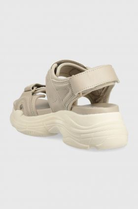 Steve Madden sandale Muster femei, culoarea gri, cu platforma, SM19000028