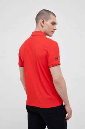 Helly Hansen tricou polo barbati, culoarea rosu, neted