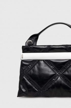 Karl Lagerfeld poseta de piele culoarea negru