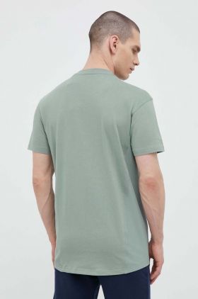 adidas tricou din bumbac culoarea verde, neted