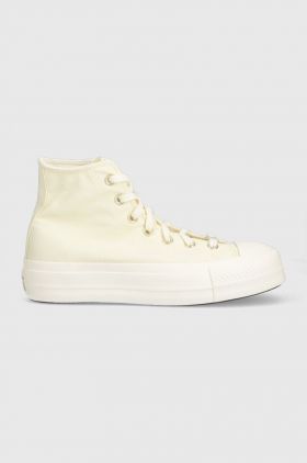 Converse tenisi Chuck Taylor All Star Lift Platform culoarea galben, A05198C