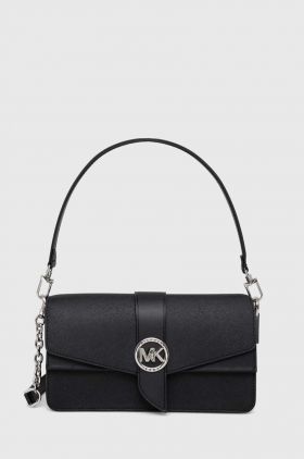 MICHAEL Michael Kors poseta de piele culoarea negru