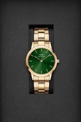 Daniel Wellington ceas Iconic Link Emerald 32 femei, culoarea auriu