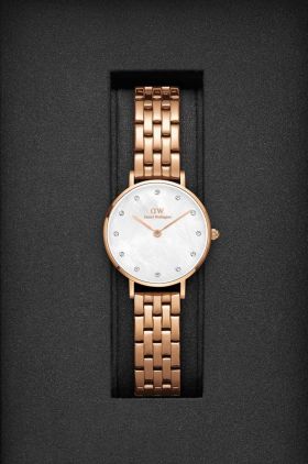 Daniel Wellington ceas Petite Lumine 28 5-Link femei, culoarea auriu