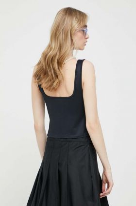 Abercrombie & Fitch top femei, culoarea negru