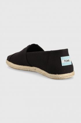 Toms espadrile Alpargata Rope culoarea negru, 10019894