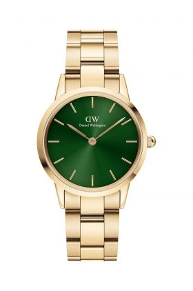 Daniel Wellington ceas Iconic Link Emerald 32 femei, culoarea auriu