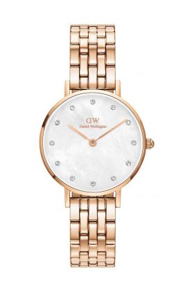 Daniel Wellington ceas Petite Lumine 28 5-Link femei, culoarea auriu