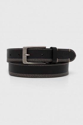 Pepe Jeans curea de piele FREDDY barbati, culoarea negru