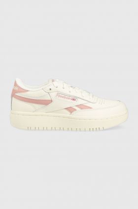 Reebok Classic sneakers Club C Double Raven culoarea alb, GY4802 GY4802-CLK/ROS/CK