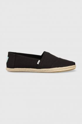 Toms espadrile Alpargata Rope culoarea negru, 10019894