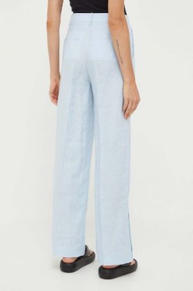 Remain pantaloni din in lat, high waist