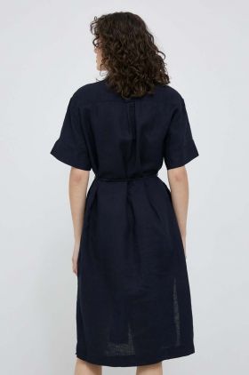 Gant rochie din in culoarea albastru marin, mini, oversize